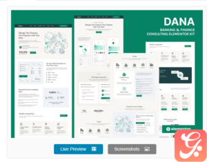 Dana - Banking and Finance Consulting Elementor Template Kit