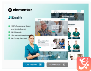 Carolife - Home Care & Private Nursing Services Elementor Template Kit