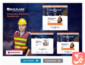Buildland - Construction Business Elementor Template Kit
