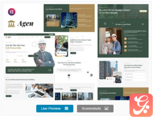 Agen – Real Estate & Property Developer Elementor Template Kit