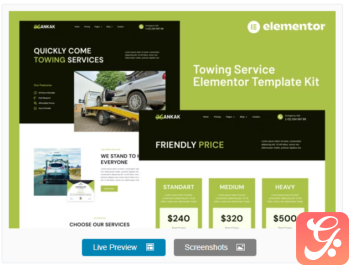 Ankak – Towing Services Elementor Pro Template Kit