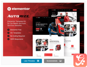Autorize – Car Repair & Auto Services Elementor Template Kit