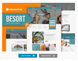 Besort – Beach Club & Resort Elementor Template Kit