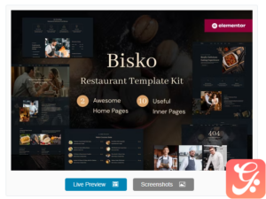 Bisko – Restaurant & Cafe Elementor Template Kit