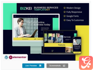 Bizkei | Business & Services Elementor Template Kit