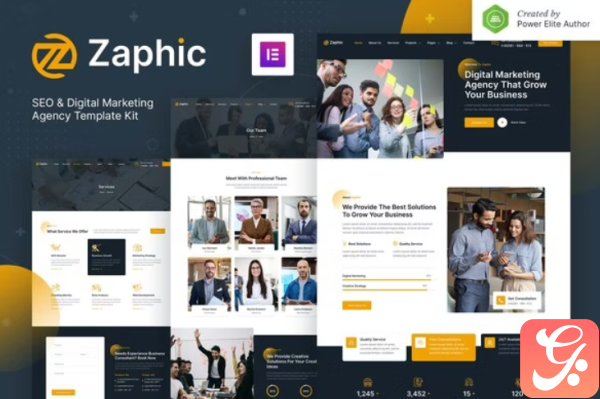 Zaphic SEO Digital Marketing Agency Elementor Template Kit