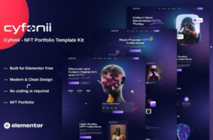 Cyfonii - NFT Digital Asset Agency Portfolio Elementor Template Kit 1.0