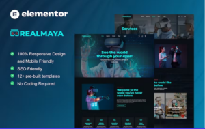 RealMaya - Virtual Reality Services & Shop Elementor Template Kit 1.0