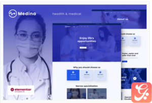 Medina - Medical & Health Elementor Template Kit
