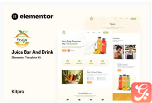 Fruju - Juice Bar & Drink Brand Elementor Template Kit