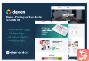 Dexen - Printing & Copy Center Elementor Template Kit