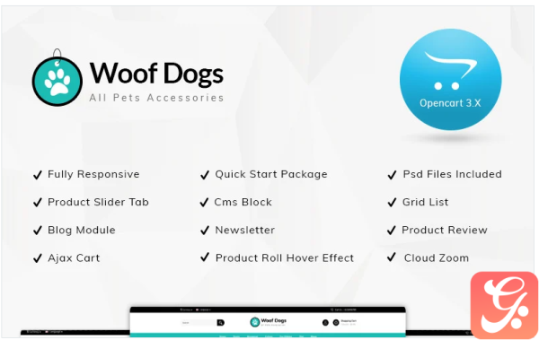 Woofdog Pet Store OpenCart Template