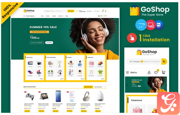 GoShop – Electronic Multipurpose Mega OpenCart Template