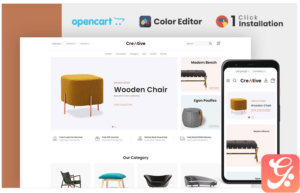 Creative Wood And Furniture Store Opencart Theme