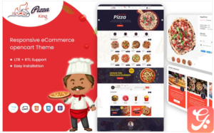 Pizzaking Online Restaurant Responsive OpenCart Template