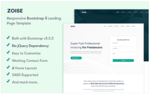 Zoise - Bootstrap 5 Landing Page Template