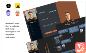 Web Page Template For On Line Vcard Resume