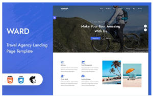 Ward - Tour and Travel Agency Landing Page Template