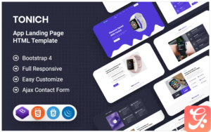 Tonich - App & Product Landing Page HTML Template