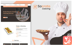 Socrate Food Restaurant Catering Landing Page Template