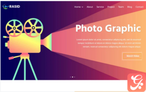 Rasid - Photography & Videography Landing Page Template