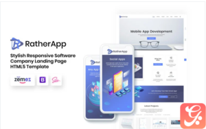 RatherApp - Software Company HTML5 Landing Page Template