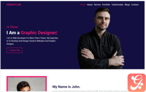 Sebastian - Personal Portfolio HTML Landing Page Template