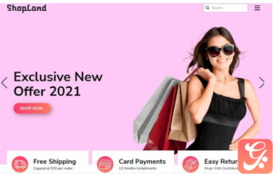 ShopLand - Landing Page Template