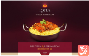Indian Restaurant Responsive Landing Page Template