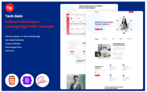 TechGain - Software Developers Landing Page