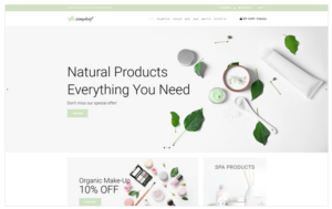 Simpleaf - Organic Cosmetics Store Shopify Theme