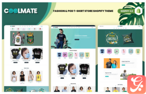 Coolmate - Fashion & POD T-Shirt Store Shopify Theme