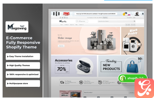 Megawing - Clean Multipurpose Shopify 2.0 Responsive Theme