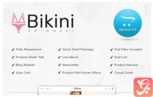 Bikini Swimwear Store OpenCart Template