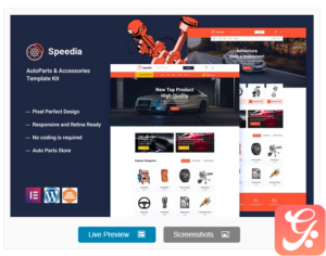 Speedia - AutoParts & Accessories Elementor Template Kit