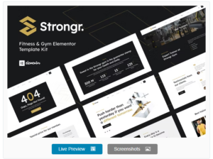 Strongr - Fitness & Gym Elementor Template Kit