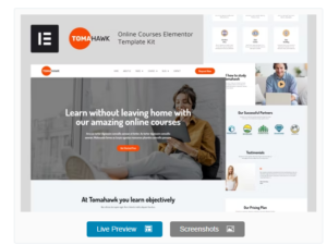 Tomahawk - Online Courses Elementor Template Kit
