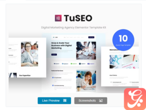 TuSEO - Digital Marketing Agency Elementor Template Kit