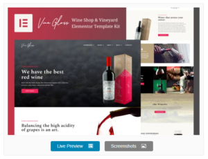 Vine Gloss - Wine Shop & Vineyard Elementor Template Kit