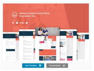 WeCare - Hospital & Clinic Elementor Template Kit