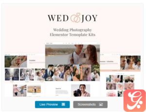 Wedjoy - Wedding Photography Elementor Template Kit