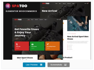 Spatoo - Modern Shoes eCommerce Elementor Template Kit