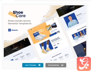 Shoecare - Shoe Laundry Service Elementor Template Kit