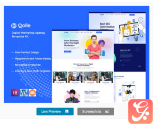 Qolle - Digital Marketing Agency Elementor Template Kit