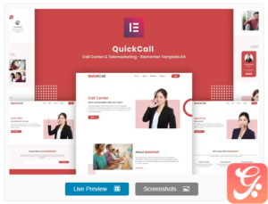 Quick Call - Call Center Elementor Template Kit