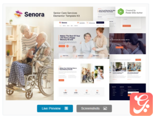 Senora – Senior Care Services Elementor Template Kit
