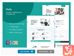 Pixila - Creative Multipurpose Elementor Template Kit
