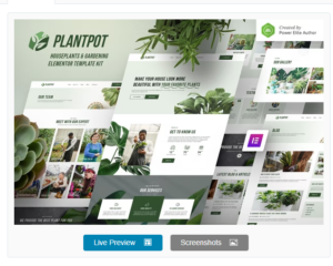 Plantpot – Houseplants & Gardening Elementor Template Kit