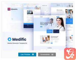 Meddaz - SaaS Medical Elementor Template Kit