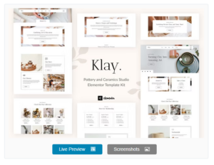 Klay - Pottery and Ceramics Studio Elementor Template Kit